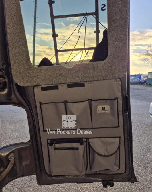 VW T5 and T6 Barn door storage organiser right side in grey colour