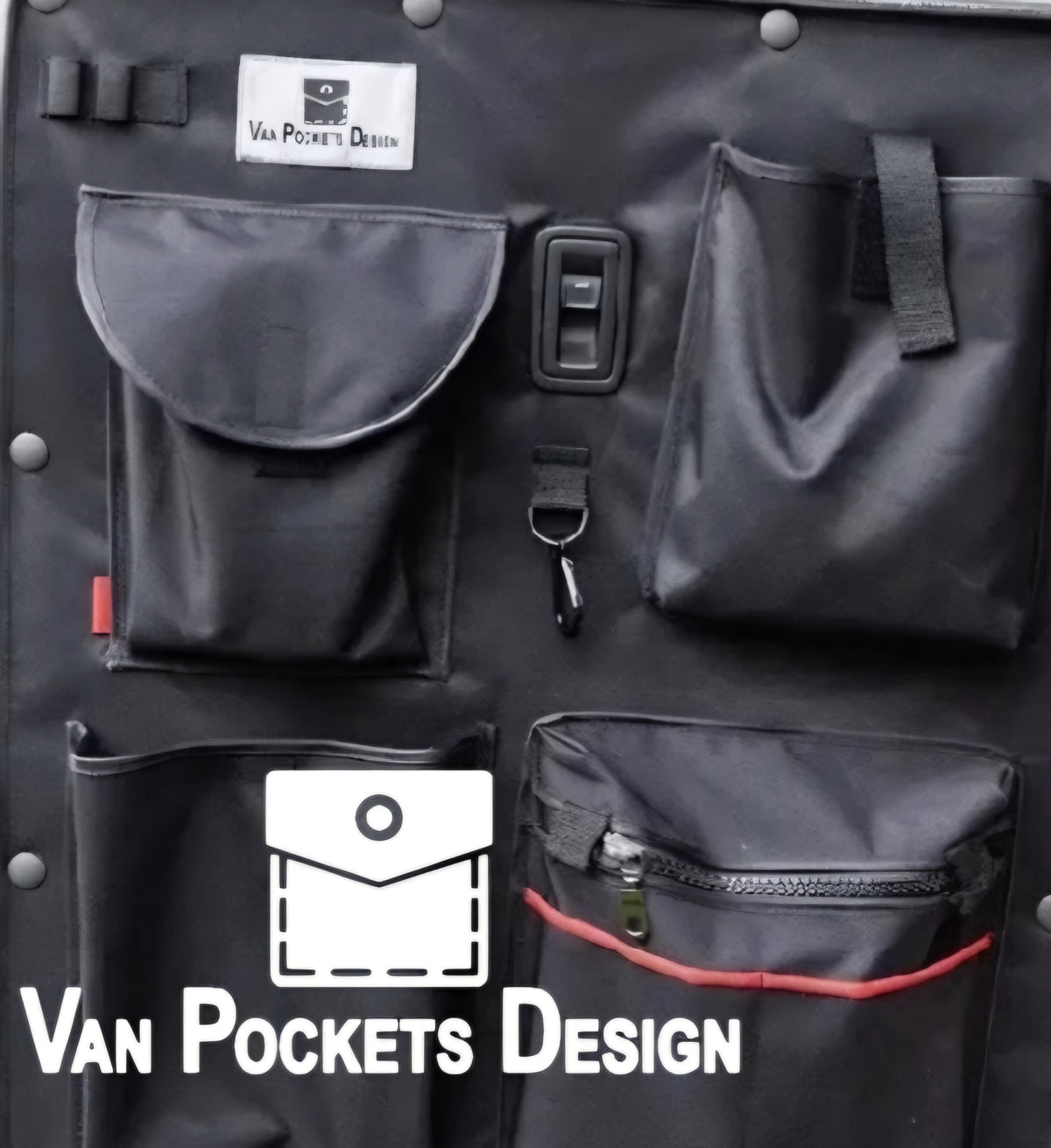 VW T5 and T6 barn door organiser set doors with electric release button